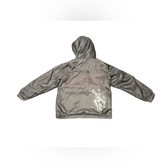 US Polo Assn Boys M/L 10-12 Reversible‎ Fleece Hooded Full Zip Jacket w/Pockets - Picture 6 of 11